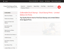 Tablet Screenshot of duckstamps-prints.com